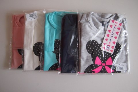 BLUZKA DZIEWCZĘCA MIŚ CZARNY DR R.146-152 SALE BLUZKA DZIEWCZĘCA MIŚ CZARNY DR R.146-152 SALE