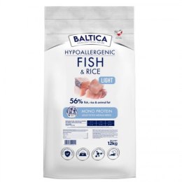 BALTICA NUTRACEUTIC Hypoallergenic Fish & Rice Light M 12kg BALTICA