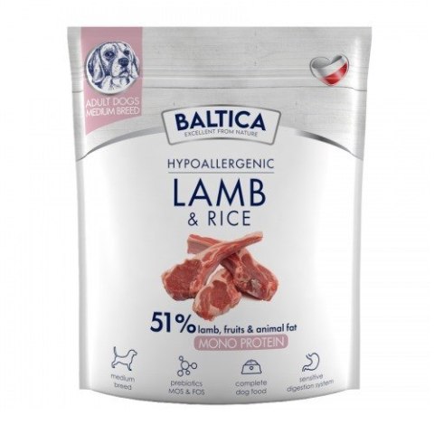 BALTICA NUTRACEUTIC Hypoallergenic Lamb & Rice M 1kg BALTICA