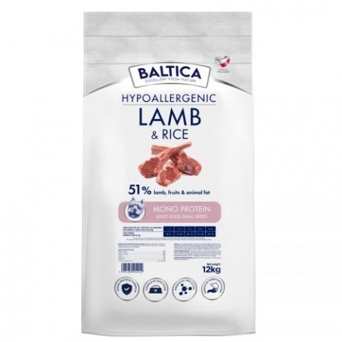 BALTICA NUTRACEUTIC Hypoallergenic Lamb & Rice XS / S 12kg BALTICA