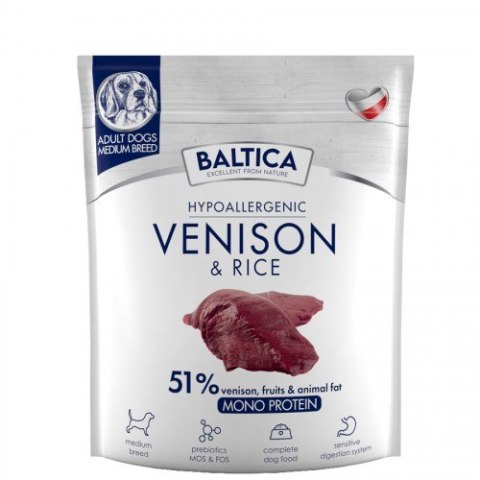 BALTICA NUTRACEUTIC Hypoallergenic Venison & rice M 1kg BALTICA
