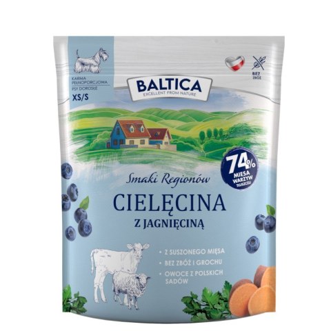 BALTICA SMAKI REGIONÓW Cielęcina z jagnięciną XS / S 1kg BALTICA