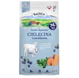 BALTICA SMAKI REGIONÓW Cielęcina z jagnięciną XS / S 3kg BALTICA