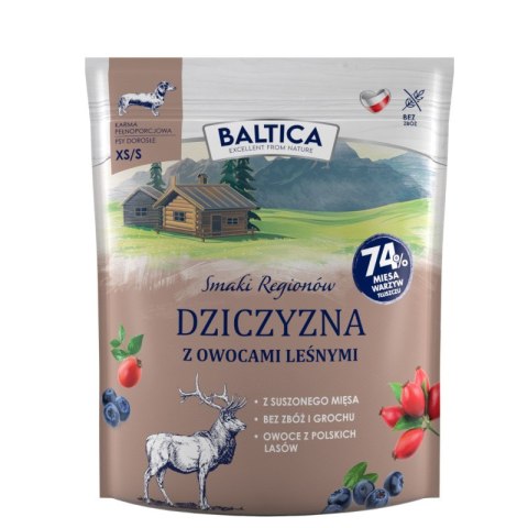 BALTICA SMAKI REGIONÓW Dziczyzna z owocami leśnymi XS / S 1kg BALTICA