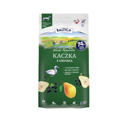 BALTICA SMAKI REGIONÓW Kaczka z gruszką XS / S 3kg BALTICA
