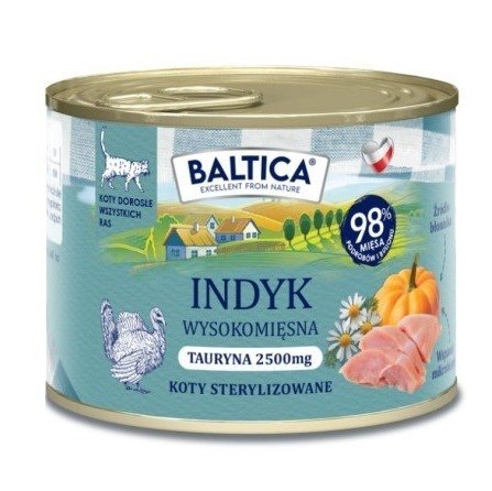 BALTICA SMAKI REGIONÓW Kot dorosły Indyk 185g 185g BALTICA