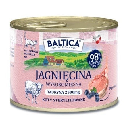 BALTICA SMAKI REGIONÓW Kot dorosły Jagnięcina 185g 185g BALTICA