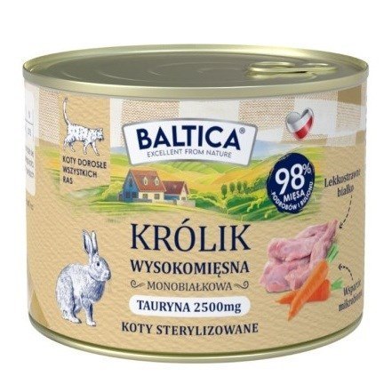 BALTICA SMAKI REGIONÓW Kot dorosły Królik 185g BALTICA