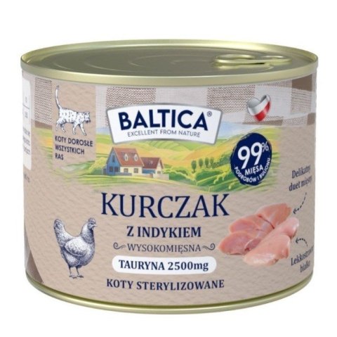 BALTICA SMAKI REGIONÓW Kot dorosły Kurczak z indykiem 185g BALTICA