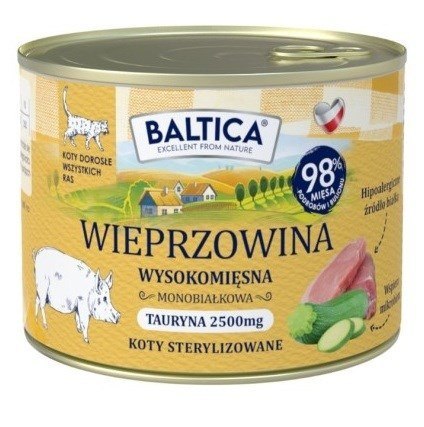 BALTICA SMAKI REGIONÓW Kot dorosły Wieprzowina 185g BALTICA