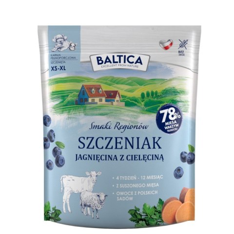 BALTICA SMAKI REGIONÓW Szczeniak Jagnięcina z cielęciną S / L / XL 1kg BALTICA