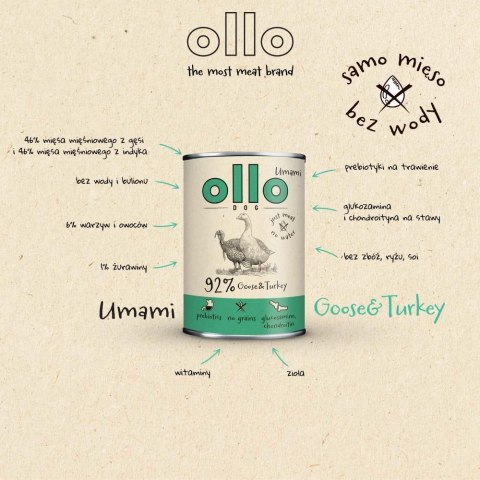 Ollo Umami Gęś i Indyk 850g OLLO