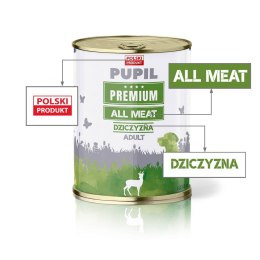 PUPIL PREMIUM Dziczyzna karma mokra dla psa 800g PUPIL