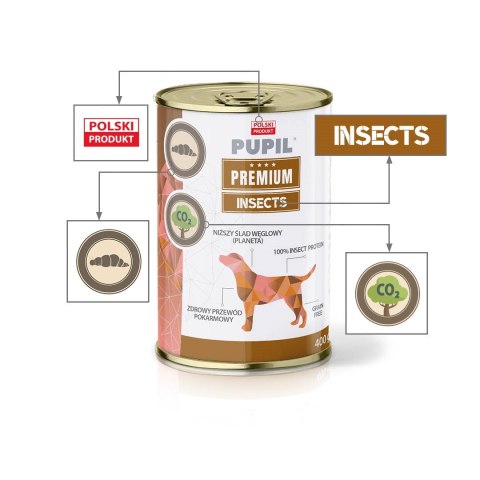 PUPIL PREMIUM INSECT karma mokra dla psa 400g PUPIL