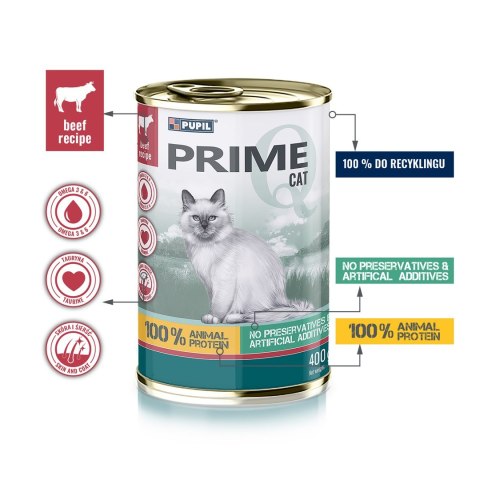 PUPIL Prime bogata w wołowinę z wątróbką 400 g PUPIL