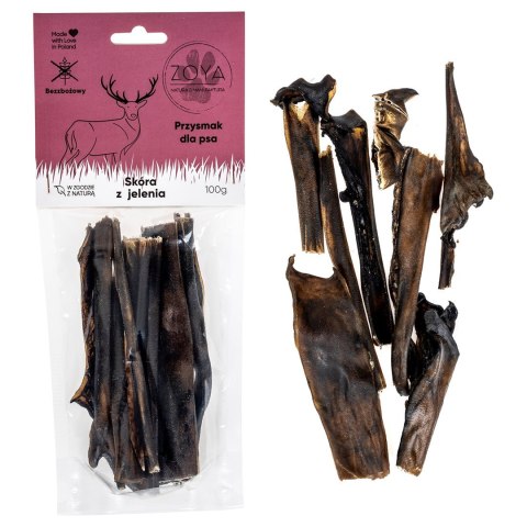 ZOYA skóra z Jelenia gryzak dla psa 100g ZOYA