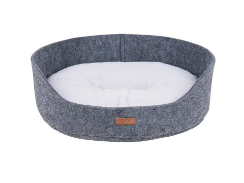 AMIPLAY Legowisko Owalne 2w1 Hygge Szare M