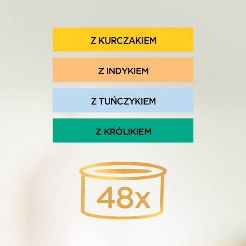 PURINA GOURMET GOLD Mus Mix smaków 48x85g PURINA NESTLE