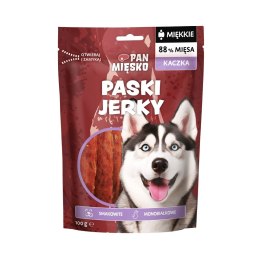 Pan Mięsko Przysmak dla psa Paski Jerky Kaczka 100g PAN MIĘSKO