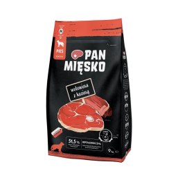 Pan Mięsko wołowina,kozina,warzywa sucha karma dla psa M 9kg PAN MIĘSKO