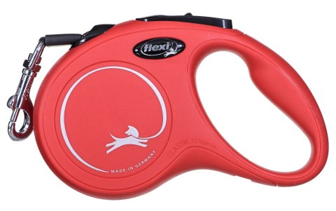 Smycz NEW CLASSIC S taśma -5m -do 15kg czerwony Flexi