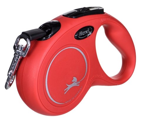 Smycz NEW CLASSIC S taśma -5m -do 15kg czerwony Flexi