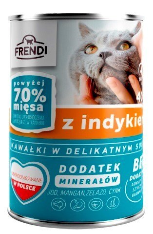 Frendi puszka dla kota z indykiem w sosie 400 g Frendi