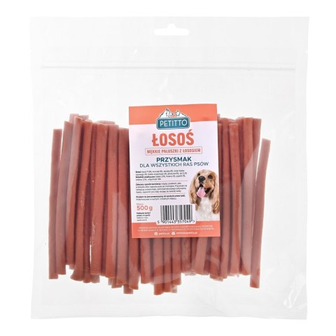 PETITTO Kabanosy z łososia przysmak dla psa 500g PETITTO