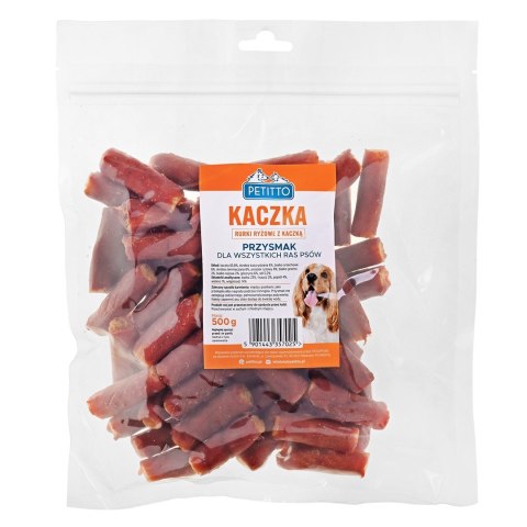 PETITTO Rurki ryżowe z kaczką dla psa 500g PETITTO