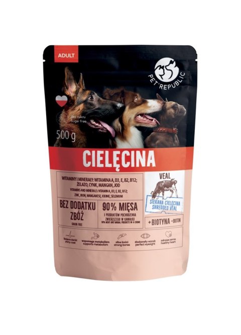 PetRepublic karma dla psa z cielęciną 500 g PetRepublic