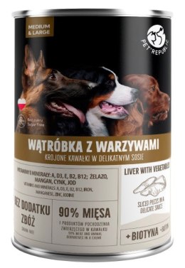 PetRepublic puszka dla psa wątróbka, warzywa 1250 g PetRepublic