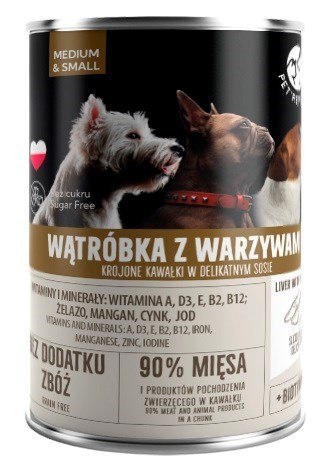 PetRepublic puszka dla psa wątróbką warzywa 400 g PetRepublic
