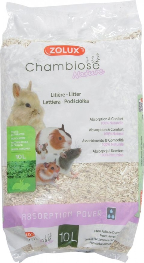 Zolux Naturalna Podściółka Z Konopi Chambiose Dla Gryzoni 10l