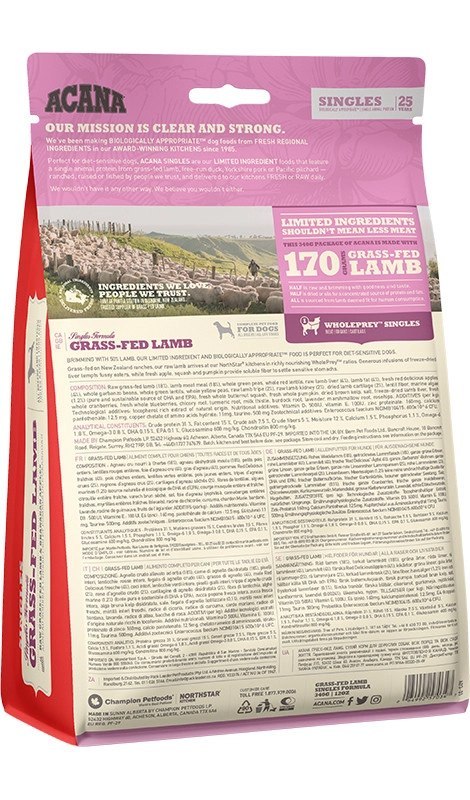 Acana Singles Grass-Fed Lamb 2kg