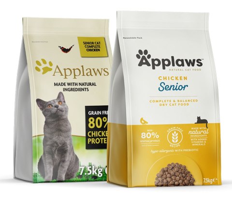 APPLAWS CAT Senior Kurczak - karma dla starszych kotów z wysoką zawartością mięsa - 7.5kg (WYPRZEDAŻ) Applaws