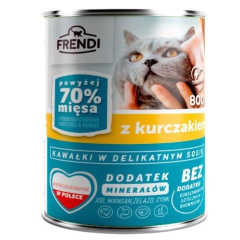 FRENDI kawałki w sosie z kurczakiem mokra karma dla kota 800g Frendi