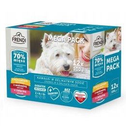 FRENDI saszetki dla psa (kurczak, wołowina, cielęcina) 12x100g Frendi