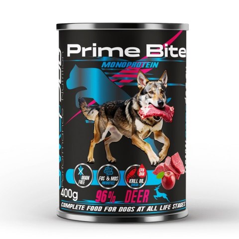GAME DOG Prime Bite jeleń, jabłko monoproteinowa 400g GAME DOG