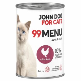 John Dog 99 menu dorosły kurczak karma mokra dla kota 400g JOHN DOG