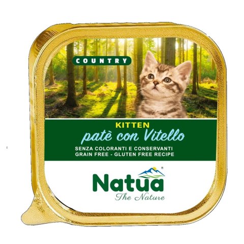 Natua Country Kitten Veal - Cielęcina dla kociąt karma mokra dla kota tacka 100g Natua