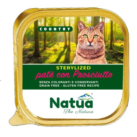 Natua Country Sterilized Ham - Szynka dla kotów sterylizowanych karma mokra dla kota tacka 100g Natua