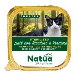 Natua Country Sterilized Turkey and Vegetables - Indyk z warzywami dla kotów sterylizowanych karma mokra dla kota tacka 100g Natua