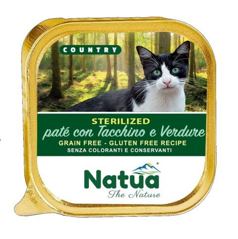 Natua Country Sterilized Turkey and Vegetables - Indyk z warzywami dla kotów sterylizowanych karma mokra dla kota tacka 100g Natua