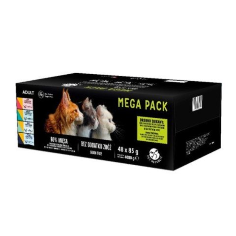 PetRepublic saszetki dla kota mix mięs-ryb smaki w sosie(kurczak, indyk, jagnięcina, łosoś tuńczyk) 48x85g PetRepublic