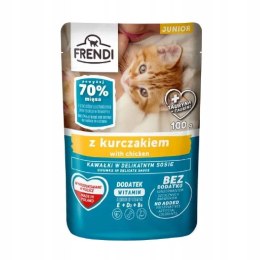 FRENDI Junior kawałki w sosie z kurczakiem saszetka dla kota 100g Frendi