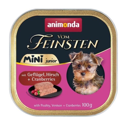 ANIMONDA Vom Feinsten Mini Junior with Poultry, venison + cranberries 100g Animonda