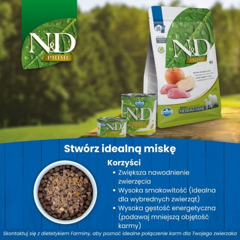 FARMINA N&D Prime Wild Boar & Apple Adult Medium & Maxi - sucha karma dla psa - 12kg Farmina