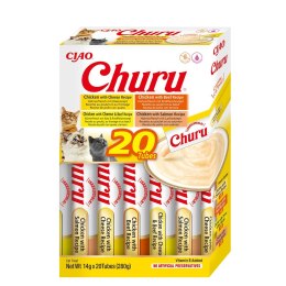 INABA CHURU Varietes Kurczak i Wołowina -kot 20x14g INABA