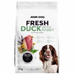 John Dog ADULT FRESH DUCK WITH RABBIT Karma sucha dla psa 3kg JOHN DOG