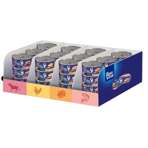 OptiVital mixcase: dla kota kurczak, wołowina, łosoś MSC, indyk 36x85g OptiVital